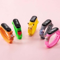 Children Cute Cartoon LED Electronic Watch Boys and Girls silicone band Waterproof children smart watch
