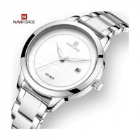 Naviforce Silver Watch Women Luxury Quartz Woman Watches Silver Stainless 3232