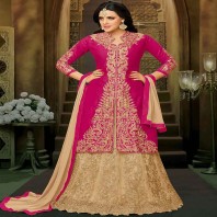 Prepossessing Long Choli Lehenga For Mehndi-dr124