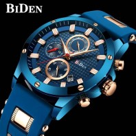 BIDEN Stylish Multifunctional Waterproof Quartz Watch-3111