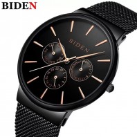 Watch, Mens Women Stainless Steel Luxury Business Casual Milanese Mesh Band Wrist Watch Waterproof -3100