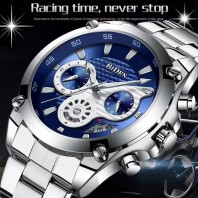 Watches Men Watches Analog Quartz Luxury Stainless Steel Chronograph Date Calendar Waterproof Business for Men Wrist Watches Fashion Dress Designer Sport Casual for Men-3101